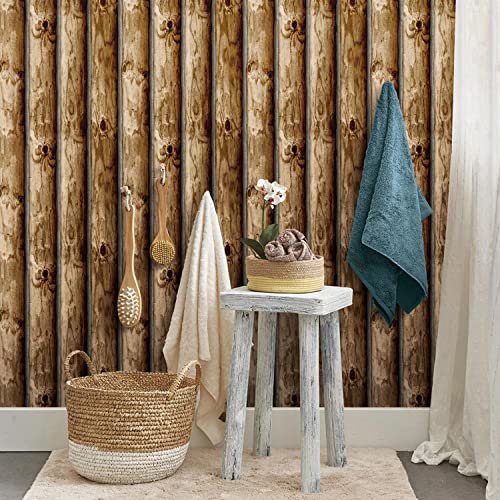 Roommates Rmk11308Wp Brown Cabin Logs Peel And Stick Wallpaper #TOP3