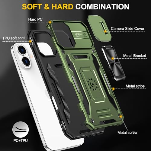 Coque iPhone 16 Plus avec protection caméra et anneau magnétique