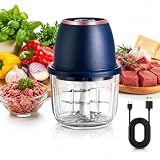 Elektrischer Zerkleinerer 350ml, USB-C, 6 Klingen für Fleisch & Gemüse