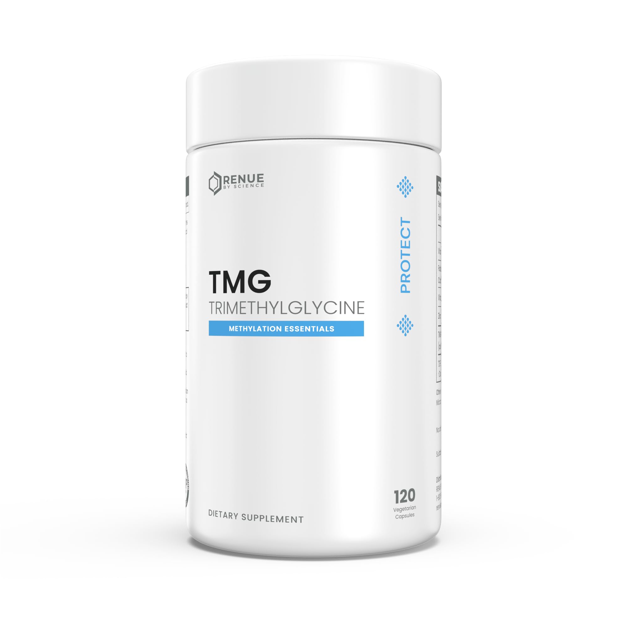 Renue By Science TMG | High Strength TMG Supplements | 120 Trimethylglycine Capsules - 900mg TMG per Serving with Vitamin B12 Vitamin B6 Folate & Zinc