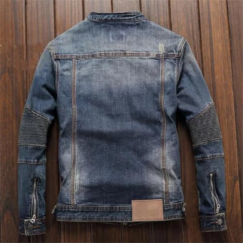 Men's Retro Summer Designer Sports Baseball Denim Jacket Street Outerwear3