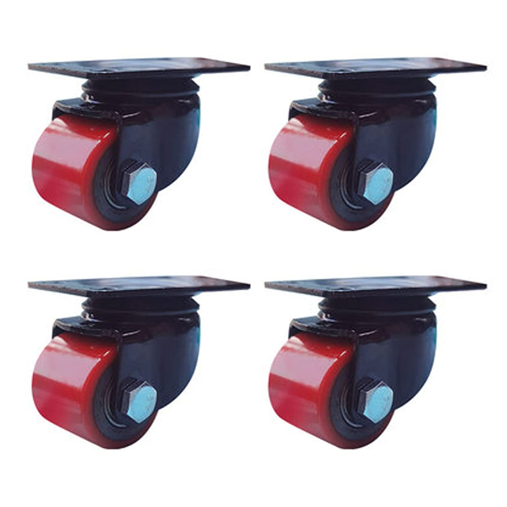 Zguouzantye Red 4 Heavy Load Caster Wheels 50Mm For Industrial