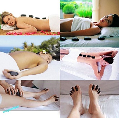 Massage Hot 7PCS Stones Massage Lava Natural Stone 3*4cm per piece SPA Rock by GokuStore