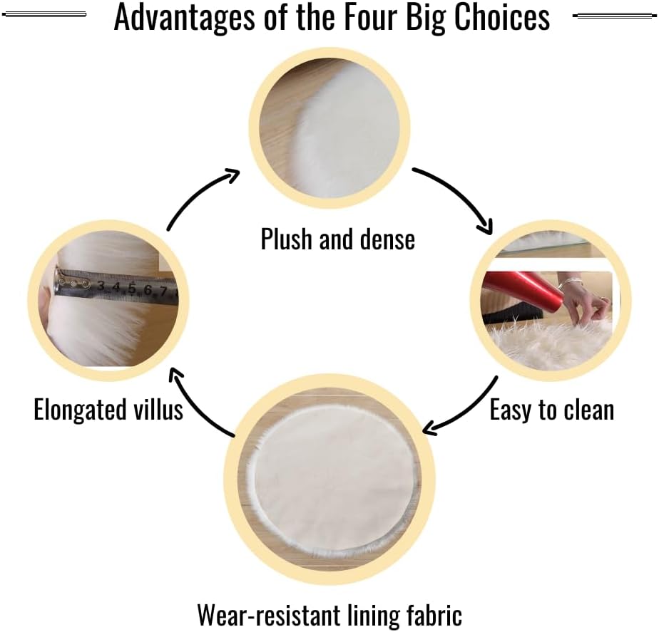 12 inches Mini Faux Fur Sheepskin Rugs,Fluffy Living Room Carpet Mini Small Size,for Photographing Background of Jewellery,Locker Accessories for Girls,Locker Rug (1 Pcs Round Light Purple)