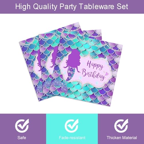 50% Off Vanulus 96-PC Mermaid Birthday Party Supplies Set