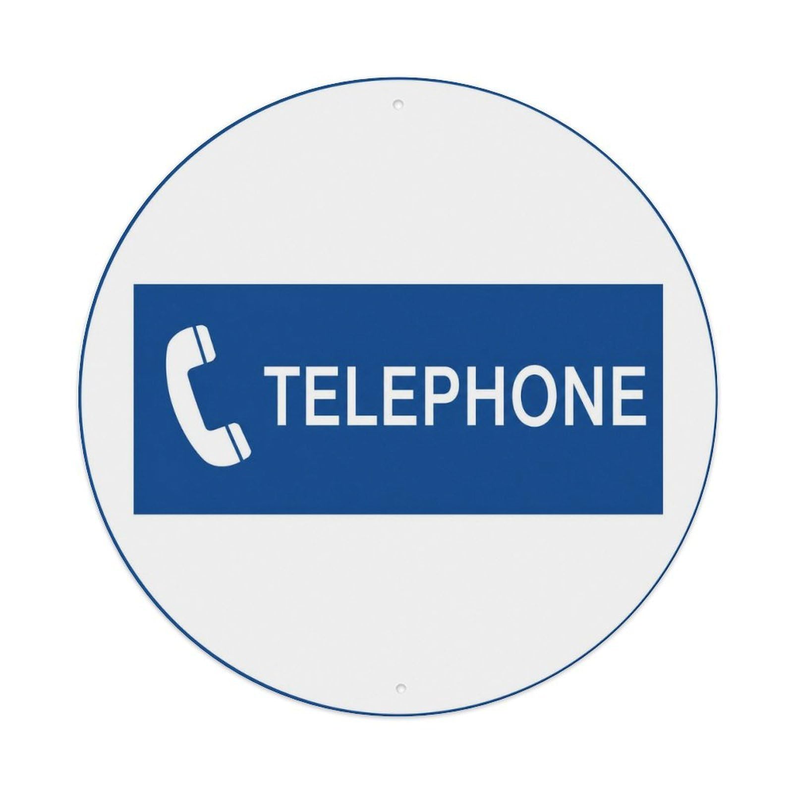 Olyhtr 8X8inch Classic Style Typography Traditional Public Safety Telephone British Metal Tin Sign