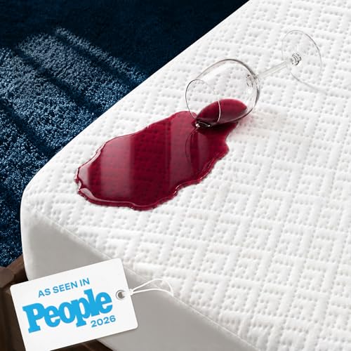 100% Waterproof Queen Mattress Protector - 360 Pad Protection Against Spills, Stains & Accidents for...