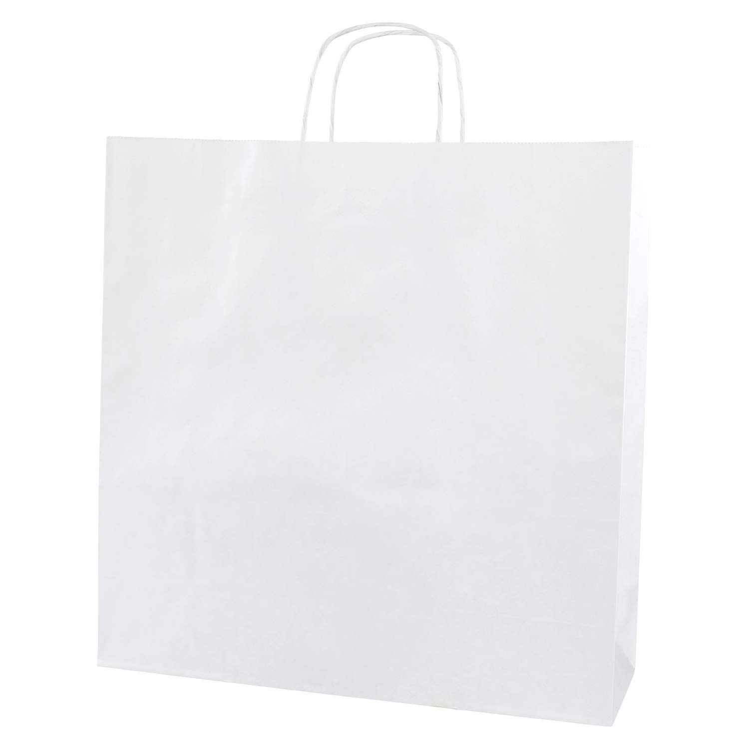 Thepaperbagstore 20 White Extra Large Paper Bags with Twisted Handles - 39x14x39.5cm - Kraft Paper for Gifts, DIY, Party, Shopping, Retail, Grocery, Wedding, Birthday and Takeaway