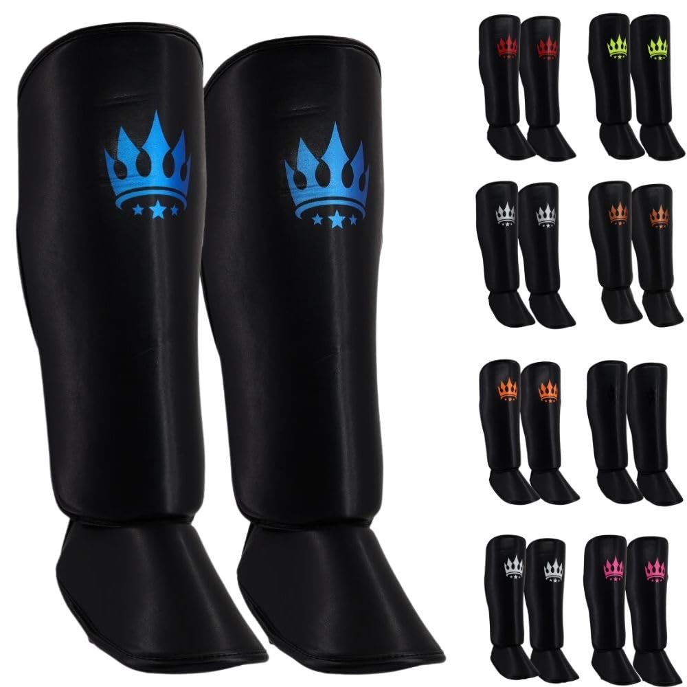 Playerz Adult Element Shin Guards – Premium Leg Protection for MMA, Muay Thai and Kickboxing – Lightweight, High-Impact Shin Pads With a Non-Slip Design for Men and Women