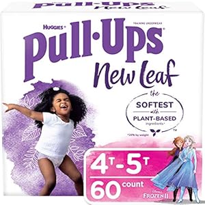 Pull-Ups New Leaf Girls’ Disney Frozen Potty Training Pants Training Underwear, 4T-5T, 60 Ct