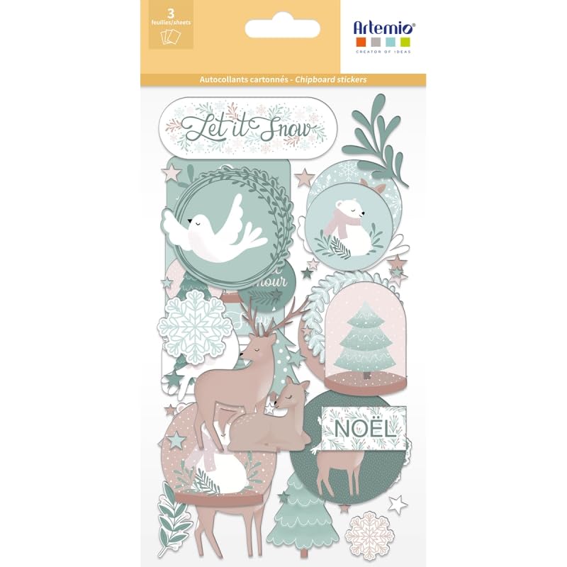 Chipboard Stickers - Let It Snow - 48 pcs