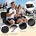 DEKEMASTER Heated Stadium Seats for Bleachers with Back Support, Portable Bleacher Chairs with Back and 2.5'' Thick Comfy Cushion, 6 Adjustable Positions Pdded Bleacher Seat for Sport Events Camping