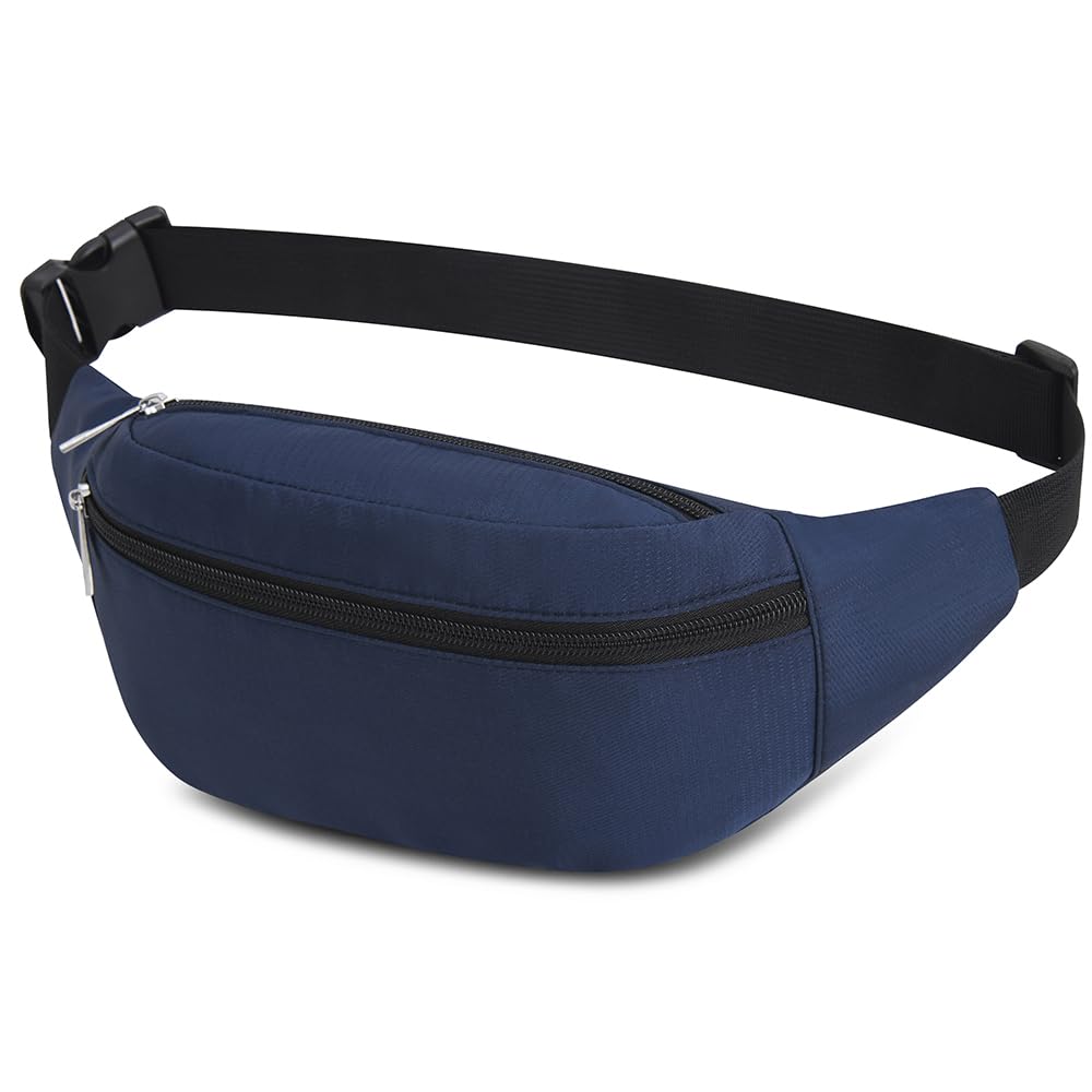Waterproof Bumbags Waist Fanny Pack for Men Women Ladies Fashion Bum Bag with Adjustable Belt for Sport Running Hiking Jogging Girls Women Men (Blue)