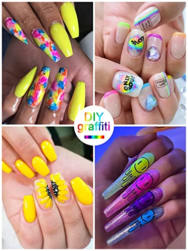 12 Color 3D Nail Art Pens Set, Kalolary Nail Polish Pens Nail Point Graffiti Dotting Pen Drawing Painting Liner Brush For Diy Nail Art Beauty Adorn Manicure Tools(A) #TOP3