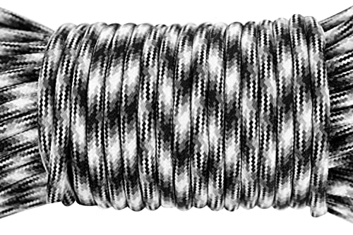 Image of 550 para Cord Parachute Survival Cord Rope Spec Type III 7 Strand Paracord Rope, Military Grade Nylon 4mm Diameter (White Camo, 30)