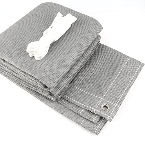 DFGADF Sichtschutznetz, HDPE+UV 0,9 x 1,8 m bis 3 x 3 m Schattennetz 90-95% Sonnenschutz Screen-Roller-Gewebe für Garten Balkon Zaun Außenbereich Hinterhof Veranda Terrasse grau (Size : 0.9m x 2.7m) Cover