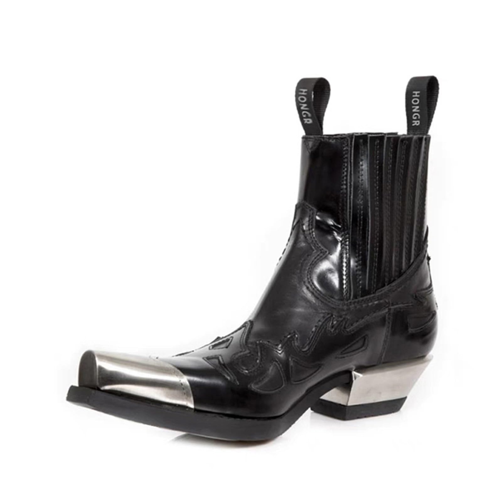 Ankle Boots Booties for Women Metal Pointed Toe 2 36 Inches Heel Dress Comfy Chelsea Boots Mid Calf