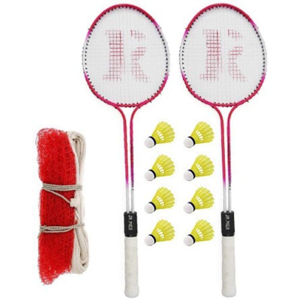 CLOVERBYTE Multicolour Badminton kit Set of 2 Piece Racquet with 8 Piece Plastic Shuttlecock and Badminton Net Badminton Kit (B09HHL7C28) Amazon Price History, Amazon Price Tracker