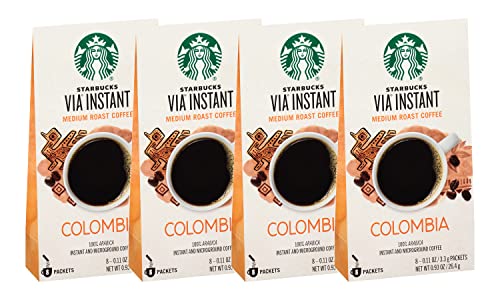 Image of Starbucks Coffee Company Starbucks VIA Instant Coffee, Colombia, 8 ct (pack of 4)