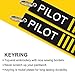 MELIFE Pilot Lanyard 4 Stripes for Keys with Detachable Safety Buckle Traveler Pilot Keychain Baggage Tag set