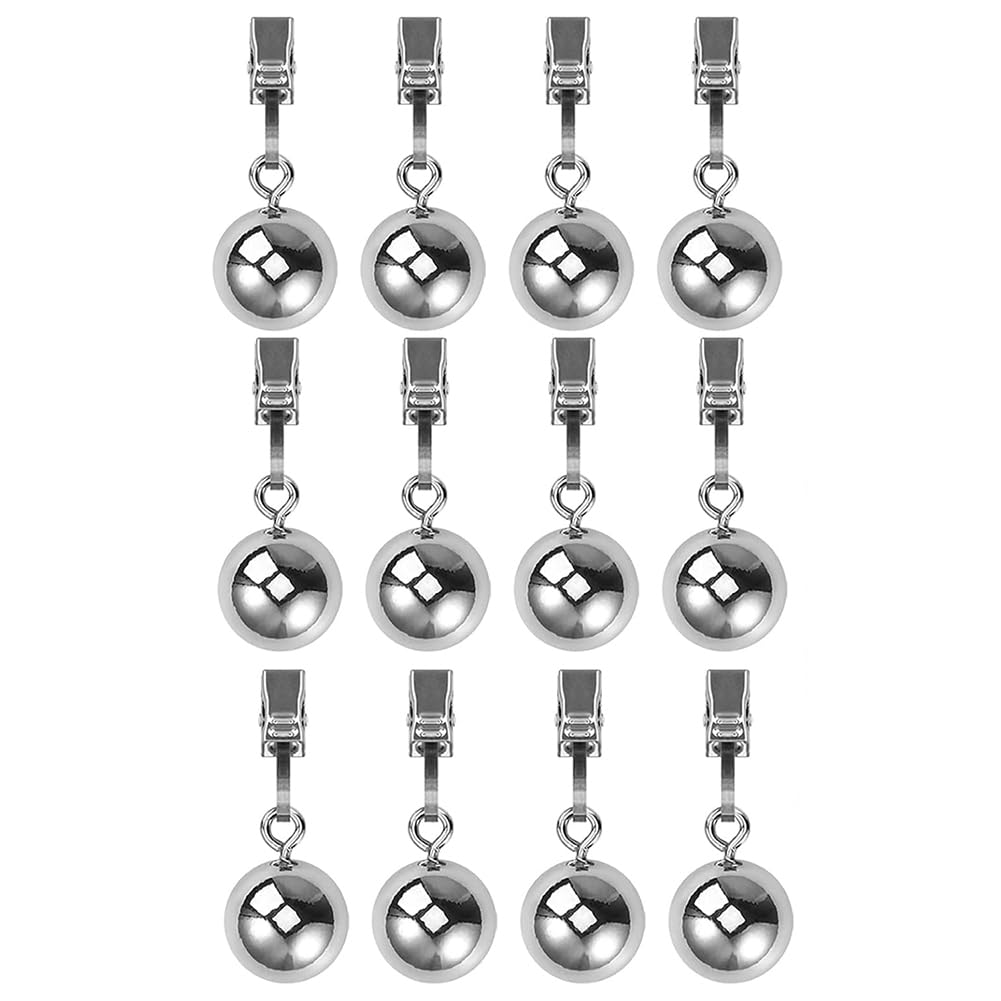 CTRLZS Outdoor Curtain Weights 12 PCS, Flag Weights for Wind Tablecloth Heavy Duty Drapery Weights for Patio,Balcony