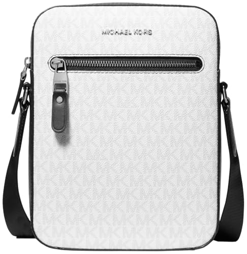 Michael Kors Men's Varick Flight Bag, Bright White, One Size