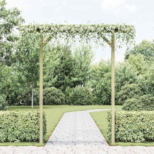 generico pergolato da giardino 205x40x203 cm in legno,archi, tralicci e pergole