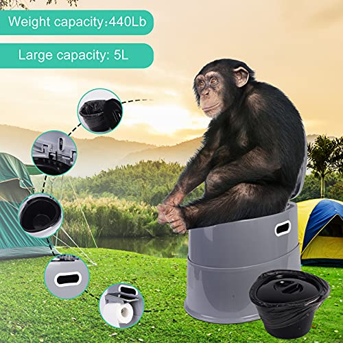 Tiktun TOILET-WITH BLACK ANTI-SLIP LINE Portable Camping Toilet thumb #2