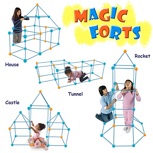 Kids Fort Building Kit, 135 PCS Indoor/Outdoor Play Fort Toys for Age 5,6,7,8,9,10,11,12 Years Old Boys & Girls, STEM… - Image 4