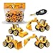 Yinyimei Coches de Juguetes 4pcs Construction Toy Engineering Car Truck Truck Tornillo Construir y Desmontar Grandes para niños niños (Color : Yellow)