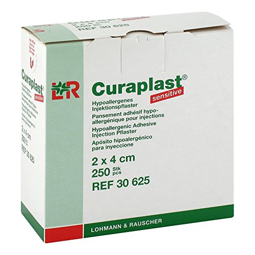 Curaplast sensitive – Injektionspflaster für normale und sensible Haut 2 x 4 cm (250 Stück)
