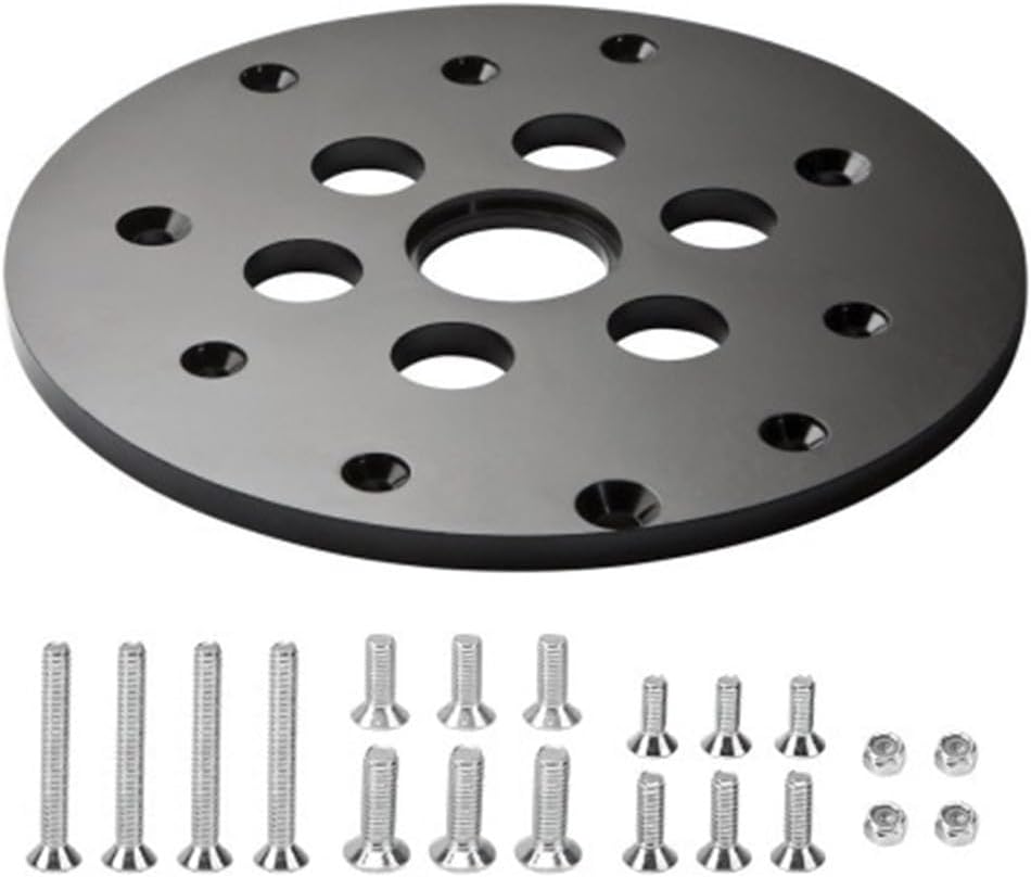 Steel Milling Machine Worktable with 1-1/4" Central Opening for Guide Bushing Compatibility, Heavy-Duty Black Work for surface for Precision Machining