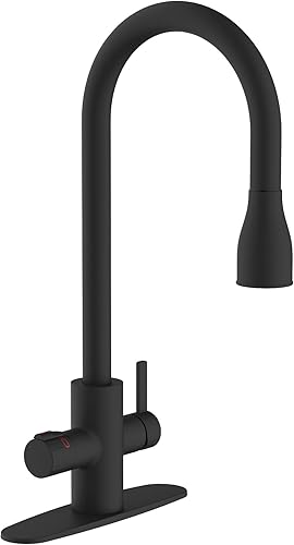 Miniatura 2 de Westbrass KH41AKC-62 HotMaster - Kit de grifo de cocina 4 en 1 con tanque de agua caliente instantáneo DigiHot, sistema de filtro, espacio de aire,