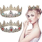 Exquisite Verarbeitung: Diese Prinzessin Kristall Stirnbänder sind aus hochwertiger Legierung hergestellt, stark und langlebig, nicht leicht zu rosten, zu verblassen oder zu biegen; Die Oberfläche ist mit glänzenden Strasssteinen und Kristallen übersät, die das Licht unter der Lampe reflektieren können. Langlebige, hochwertige Materialien können Ihnen lange Zeit dienen