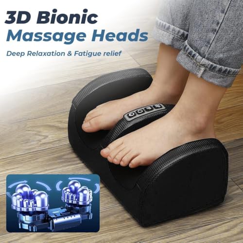 Image of Electric Foot & Calf Massager with Heat Therapy - Deep Tissue Relaxation Machine for Tired Muscles | Pain Relief & Blood Circulation Boost