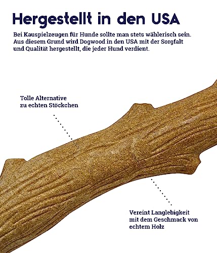 Petstages Hundekaustock - Mesquite Dogwood Hundeknochen - natürlicher Holzgeschmack - Langlebige Kaustange, Kauholz und Kaffeeholz Alternative, Mittel