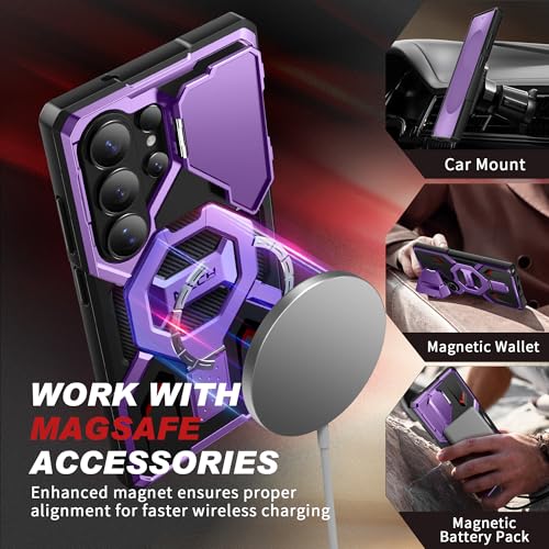 Image of TONGATE for Samsung Galaxy S26 Ultra Case with Magnetic Stand, Purple