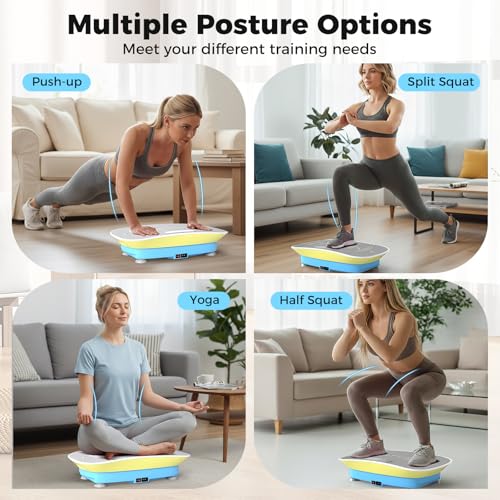 Image of GYMAX Vibration Plate Exercise Machine-10 Level Intensity, LED Display & Remote Control, Body Vibrating Plates Stand Shaking Platform Fat Burning Machine
