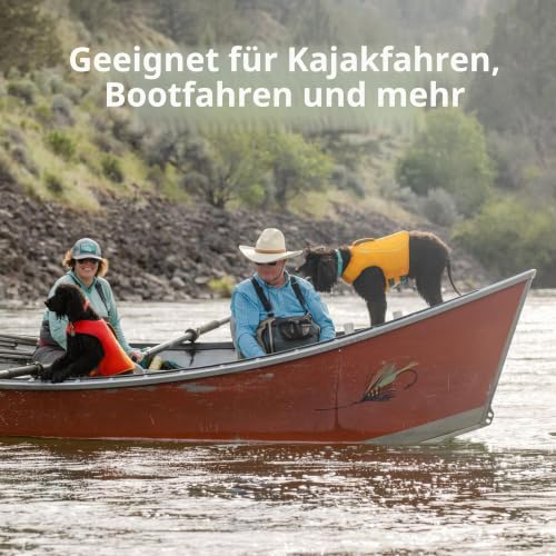 Ruffwear Float Coat Hundejacke, Auftrieb und Auftrieb, Hundeweste für sicheres Schwimmen, Bootfahren, Wassersport, Red Sumac, Large