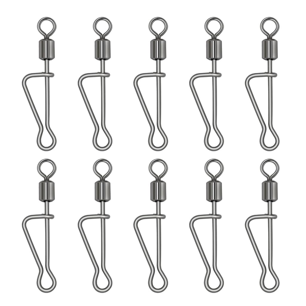 GMBYLBY 10Pcs/pack Heavy Duty Balls-Bearing Fishing Swivels With Welded Rings High Strength Strong Coppers