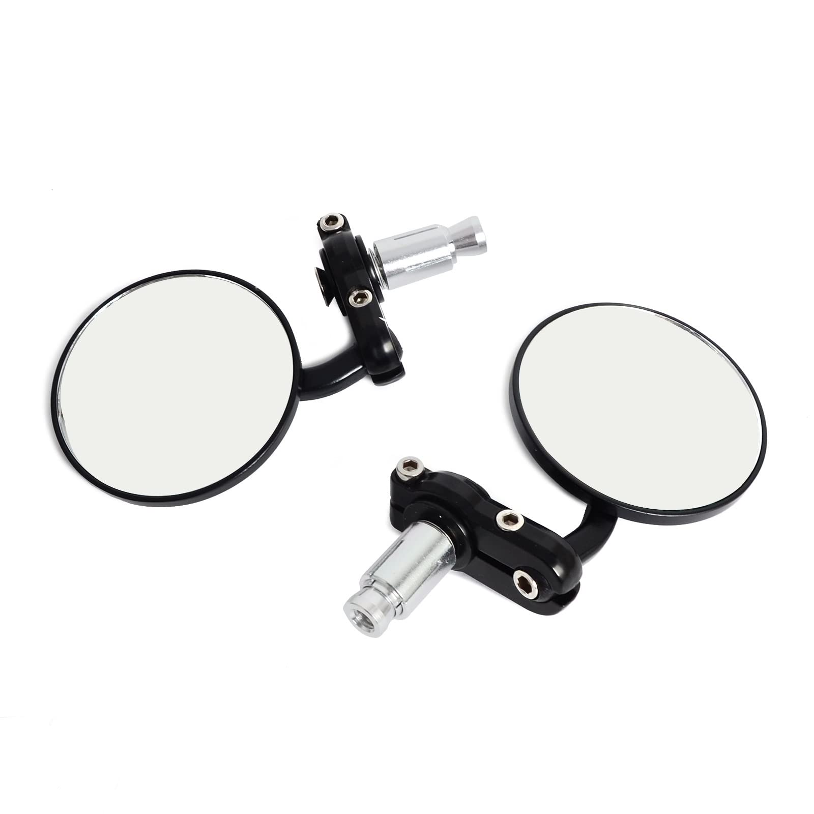 Rétroviseurs Moto 1 Ensemble Rétroviseur Vélo Moto Guidon Réglable Vélo Équitation Rond Ellipse Miroir pour Suzuki pour pour Kawasaki Rétroviseurs Latéraux de Moto