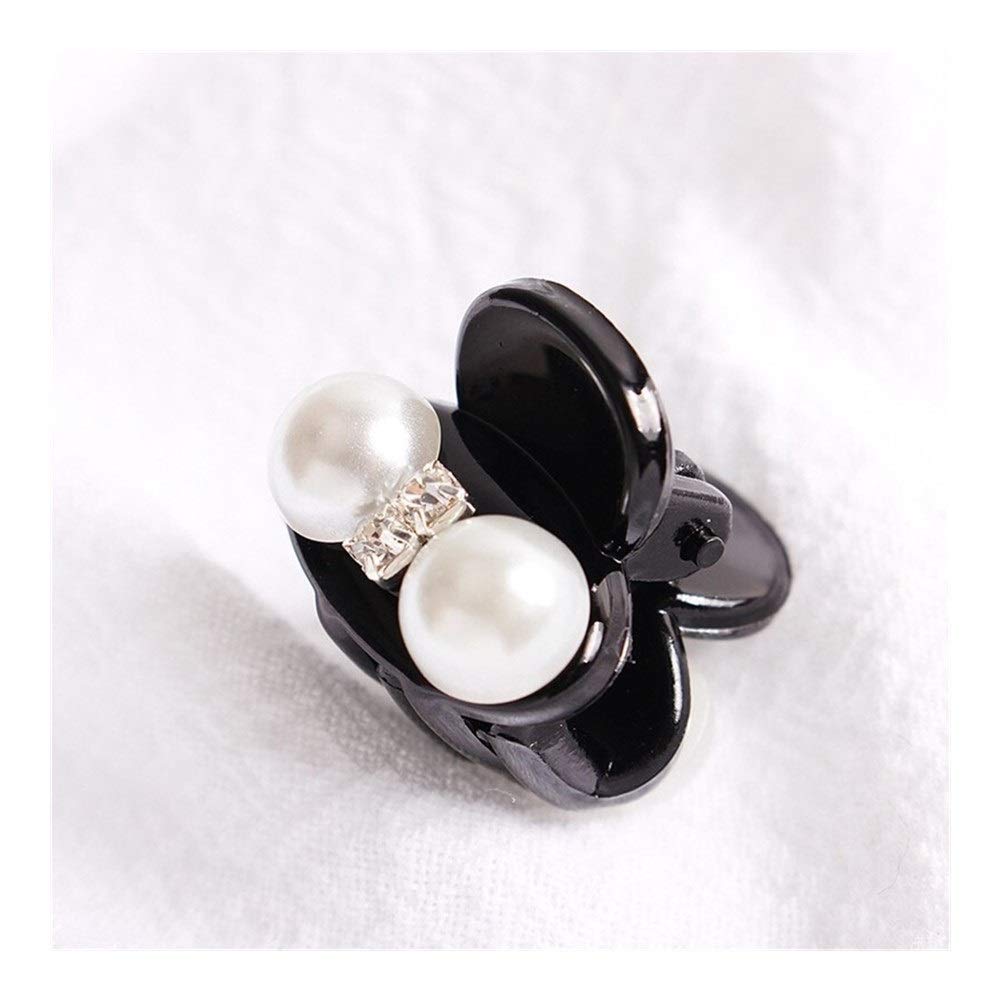 chenran Fashion Black Rhinestone Hairpins For Women Pearl Hair Clips Crab Hair Claws For Girls Barrettes Headwear Hair Pins Accessories Hair Clips (Color : 2)