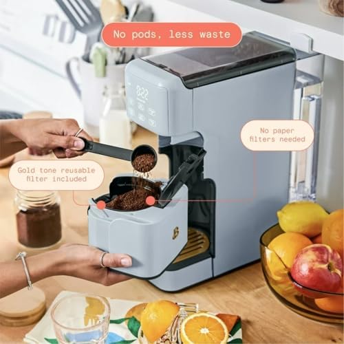 Programmable Single Serve Coffee Maker with Integrated Burr Grinder, Touch Controls, Fresh Custom Brew, Compact Design, Easy to Use - 2