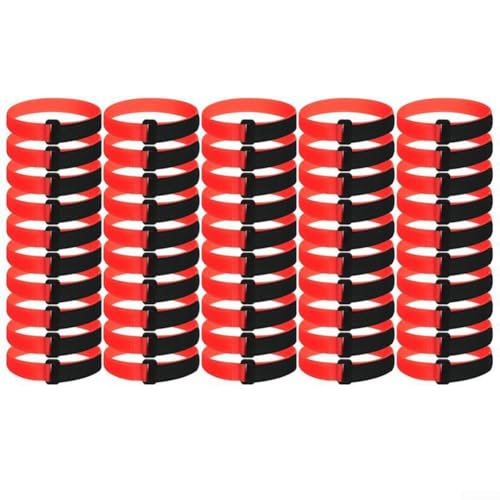 Yhenlovtt Sangles de filet de football réglables pour poteaux de but en nylon et polyester, fermeture réutilisable (rouge et noir)