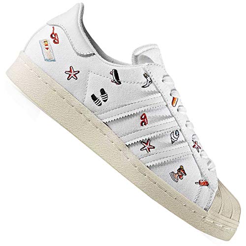 adidas Superstar 80s Chaussures de gymnastique pour femme - Blanc - Blanc., 39 1/3 EU