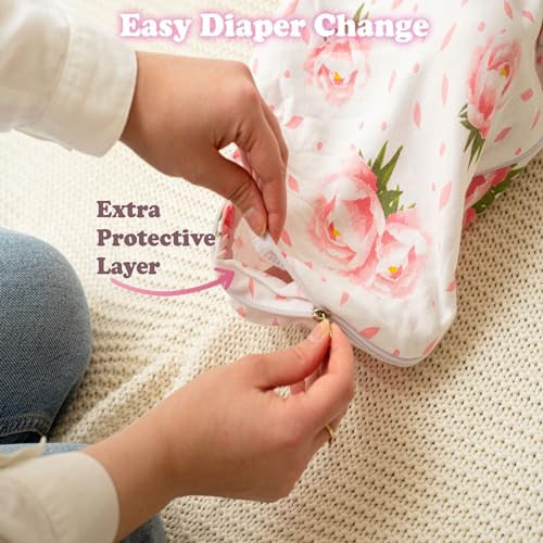Image of Organic Zipper Swaddle Sleep Sacks - 3-Pack Swaddles for Newborns 0-3 Months, Adjustable & Breathable Infant Sleep Sack, Easy Diaper Change Swaddling Blanket for Baby Girls & Boys