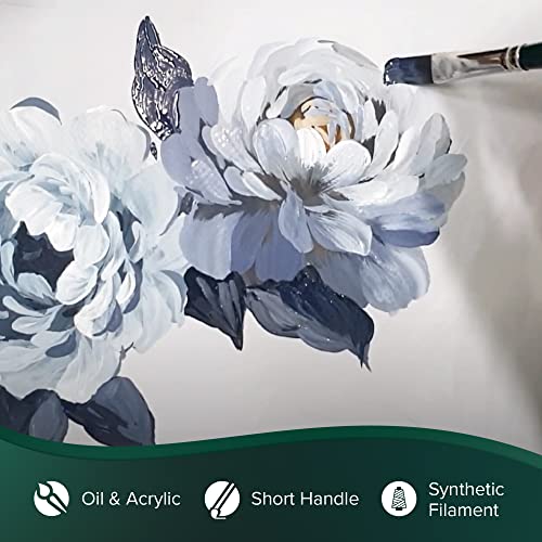 Silver Brush Limited 2502S6 Ruby Satin Bright Brush For Fluid And Flow Acrylics, Size 6, Short Handle #TOP2