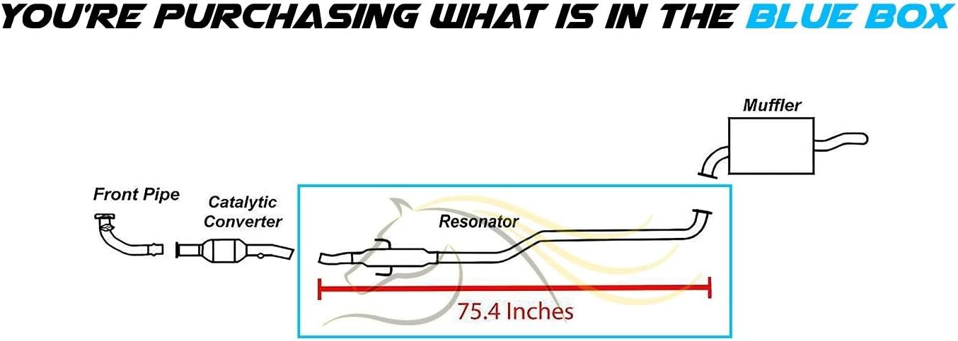 Northeastern Exhaust | Stainless Steel Exhaust Resonator Pipe Compatible for 1998-2002 Chevrolet Prizm & Toyota Corolla | 1.8L | Free Gasket and Clamps Included | Automotive Replacement Part