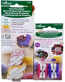 Clover Pom Pom Maker Set ~Includes 4 Different Sizes! (Extra Small and Small Sizes)
