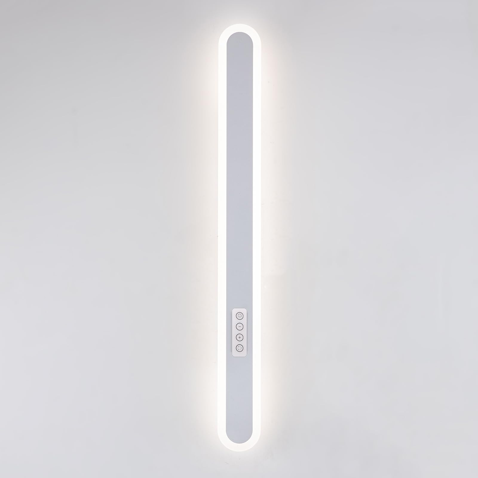 LED Barform Wandleuchte mit Touch Schalter und Fernbedienung, moderne Innenwandleuchte Dimmbar für Wohnzimmer Treppen Flur Nachttisch Hintergrundwand Beleuchtung, Weiß 60CM